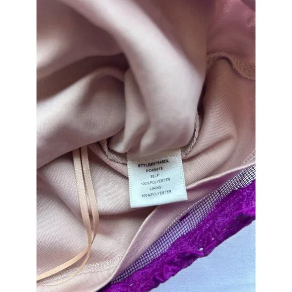 Purple Lace Off-Shoulder Blouse Womens Size S Summer Top - Picture 5 of 7